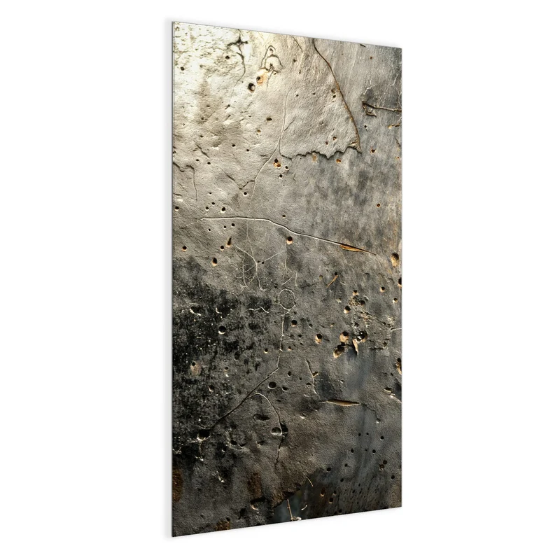 Glas Magnettafel - Zerfressenes Metall