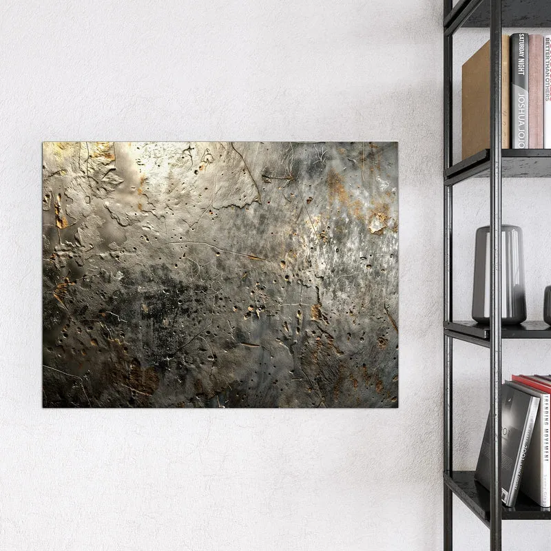 Glas Magnettafel - Zerfressenes Metall