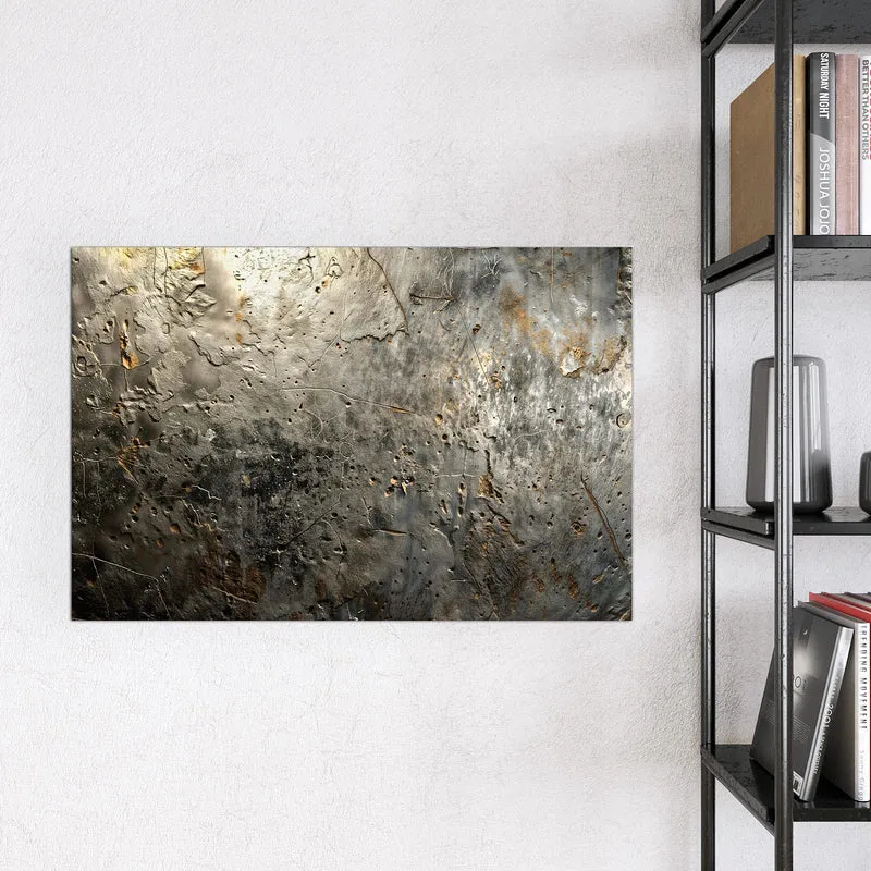 Glas Magnettafel - Zerfressenes Metall