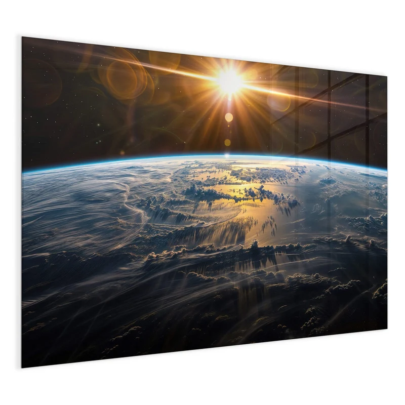 Glas Magnettafel - Goldener Sonnenaufgang
