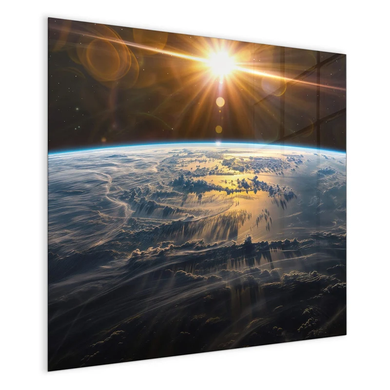 Glas Magnettafel - Goldener Sonnenaufgang