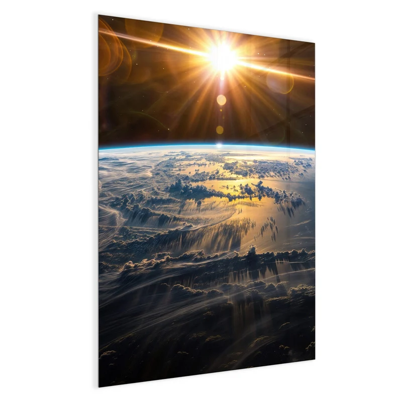 Glas Magnettafel - Goldener Sonnenaufgang