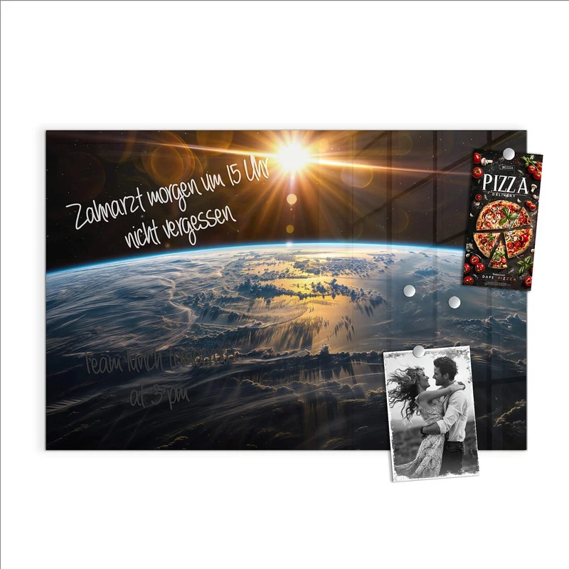 Glas Magnettafel - Goldener Sonnenaufgang
