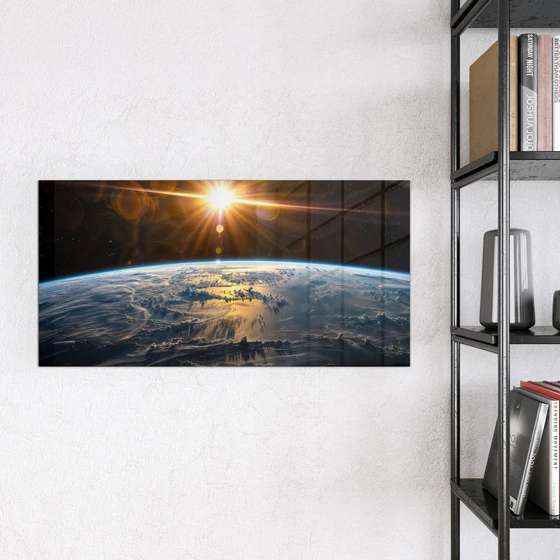 Glas Magnettafel - Goldener Sonnenaufgang