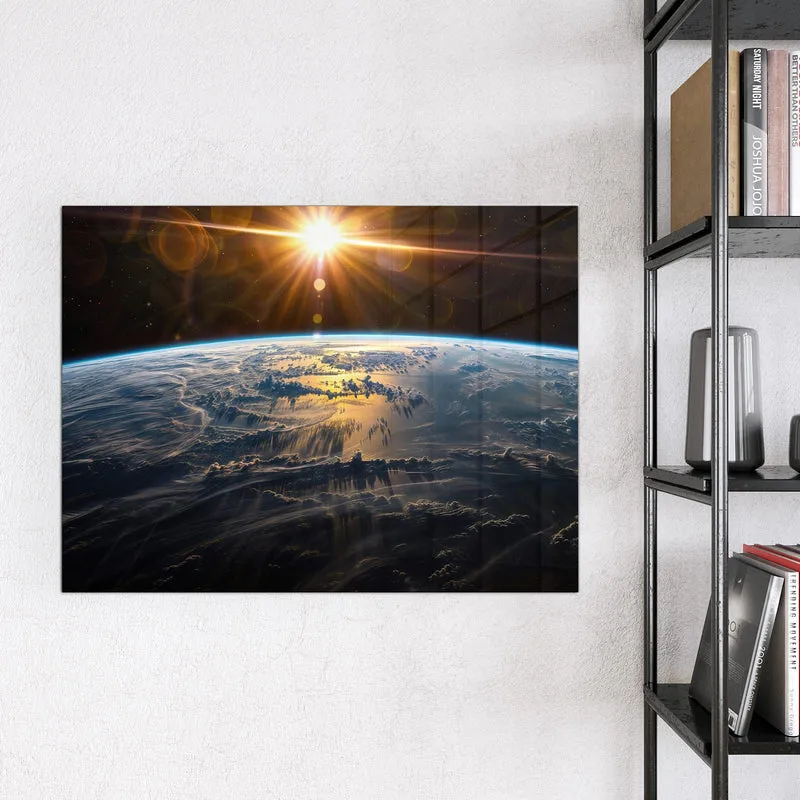 Glas Magnettafel - Goldener Sonnenaufgang