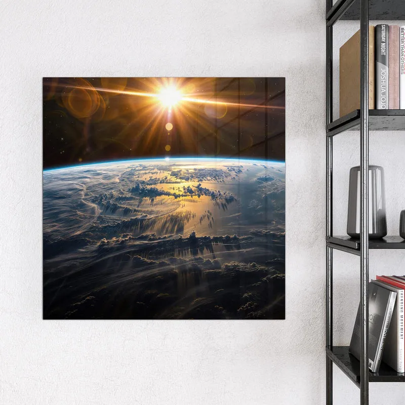 Glas Magnettafel - Goldener Sonnenaufgang