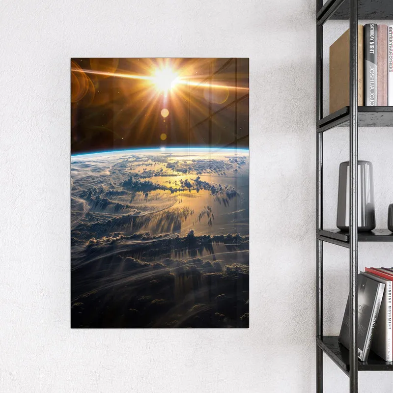 Glas Magnettafel - Goldener Sonnenaufgang
