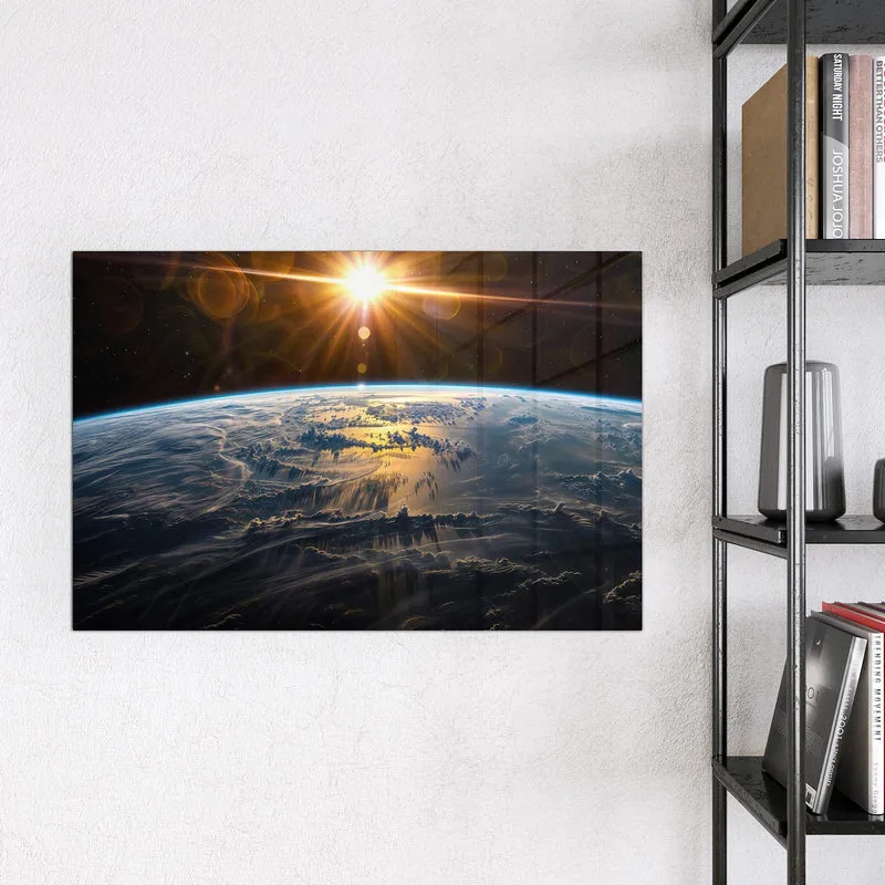 Glas Magnettafel - Goldener Sonnenaufgang