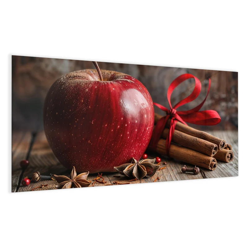 Glas Magnettafel - Zimt und Apfel