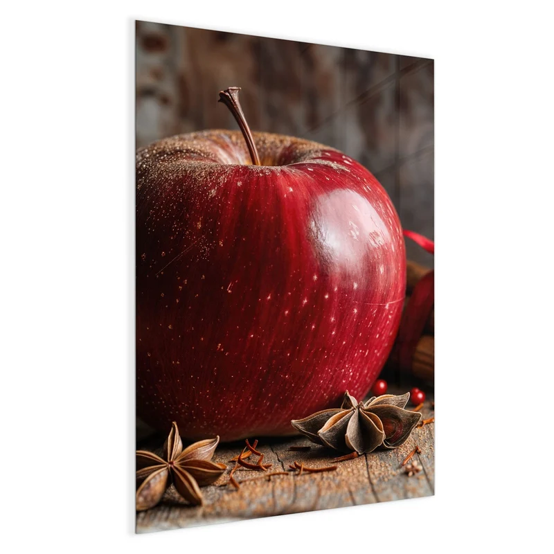Glas Magnettafel - Zimt und Apfel