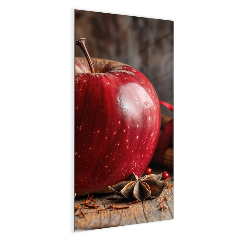 Glas Magnettafel - Zimt und Apfel
