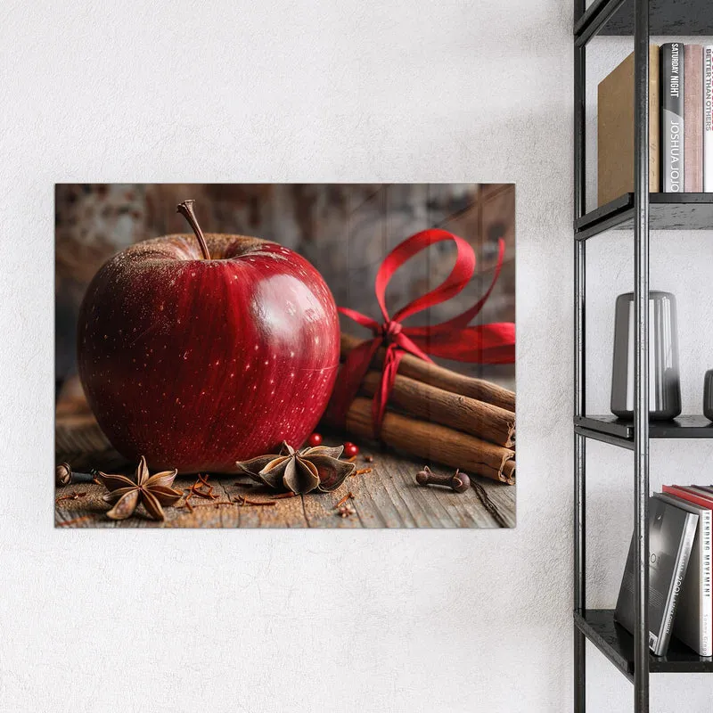 Glas Magnettafel - Zimt und Apfel