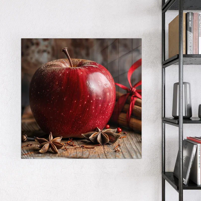 Glas Magnettafel - Zimt und Apfel