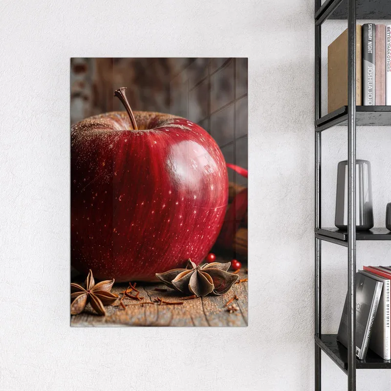 Glas Magnettafel - Zimt und Apfel