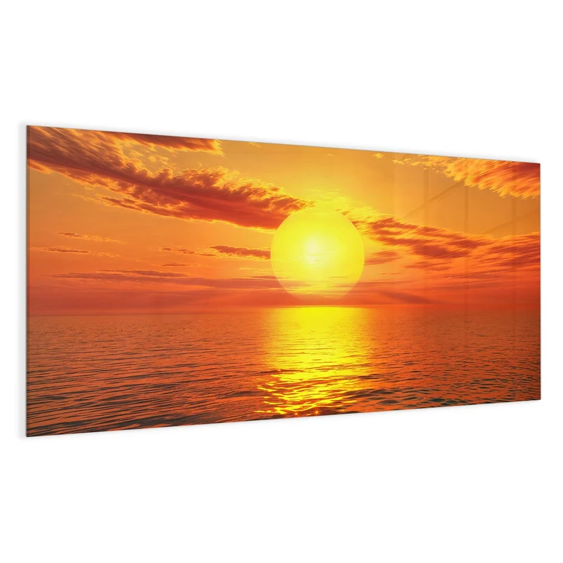 Glas Magnettafel - Sonnenuntergang am Meer