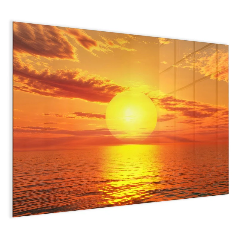 Glas Magnettafel - Sonnenuntergang am Meer