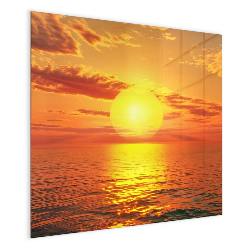 Glas Magnettafel - Sonnenuntergang am Meer