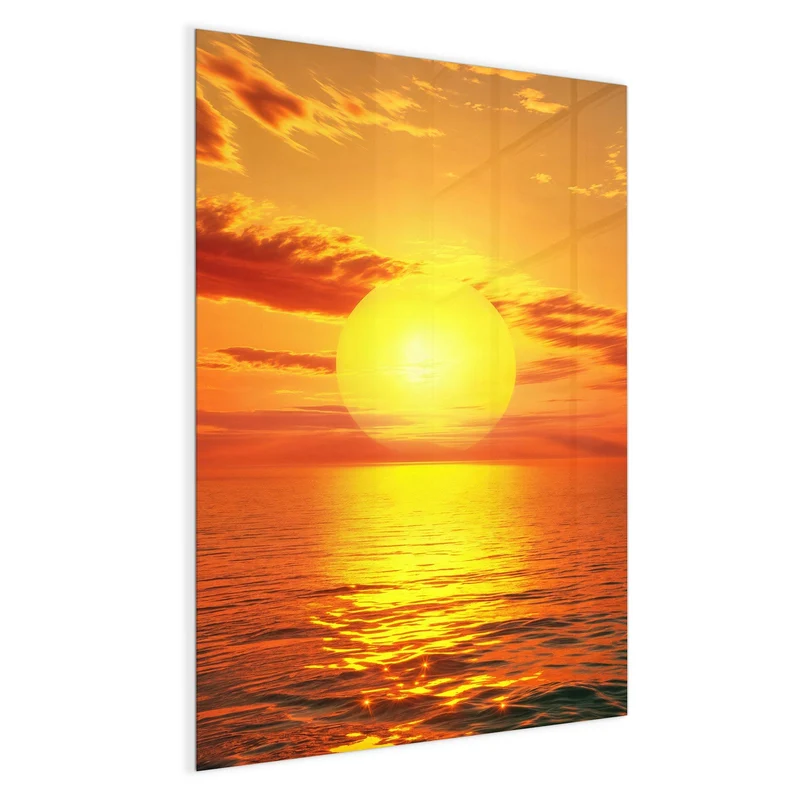 Glas Magnettafel - Sonnenuntergang am Meer