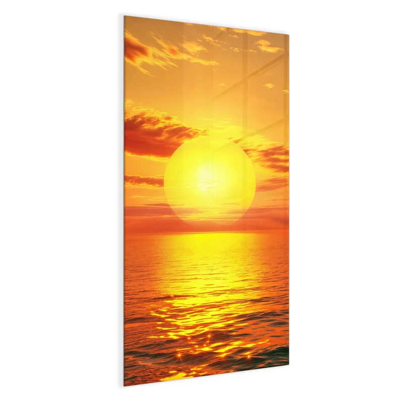 Glas Magnettafel - Sonnenuntergang am Meer
