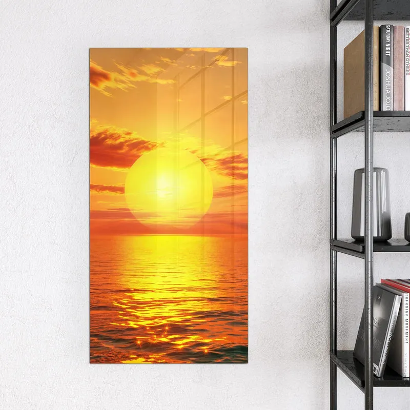 Glas Magnettafel - Sonnenuntergang am Meer