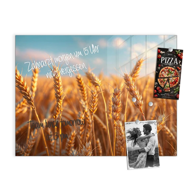 Glas Magnettafel - Reifer Weizen