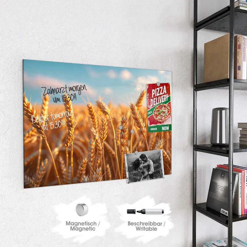 Glas Magnettafel - Reifer Weizen