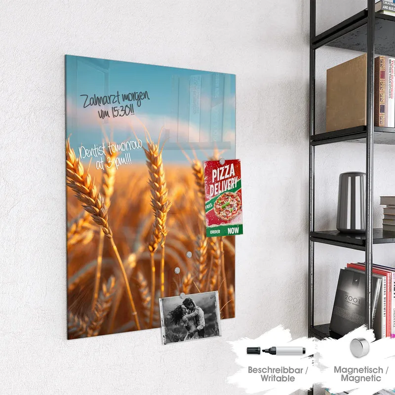 Glas Magnettafel - Reifer Weizen