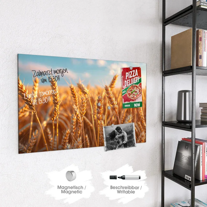 Glas Magnettafel - Reifer Weizen