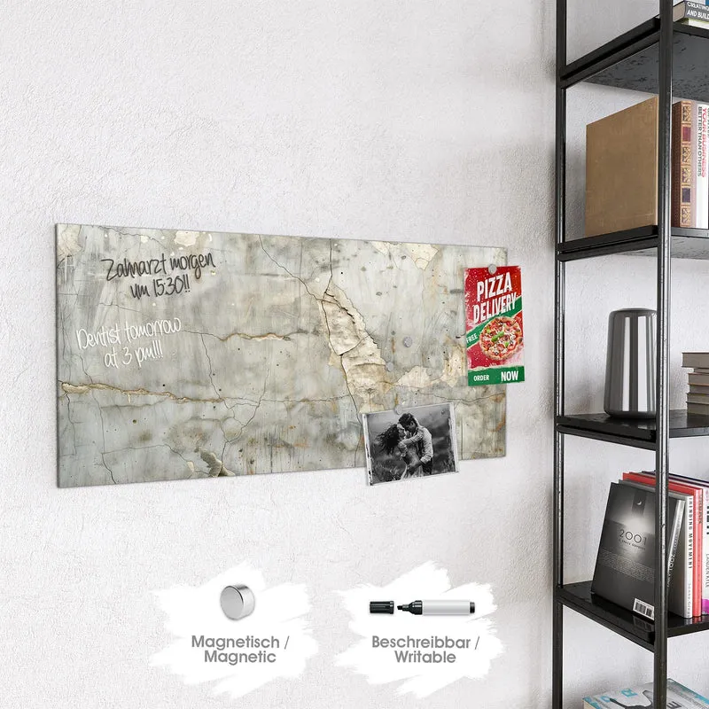Glas Magnettafel - Abgeplatzter Putz