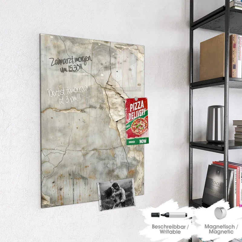 Glas Magnettafel - Abgeplatzter Putz