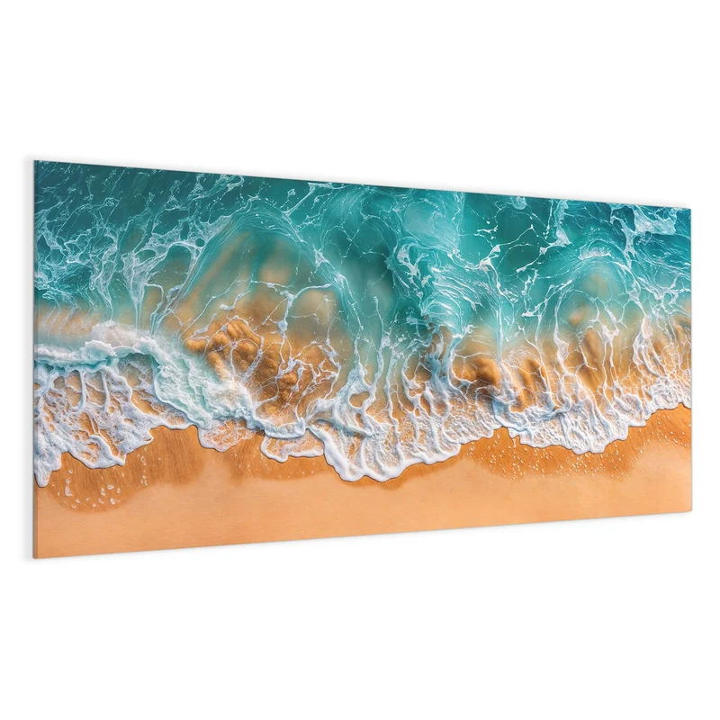 Glas Magnettafel - Meer trifft Sand