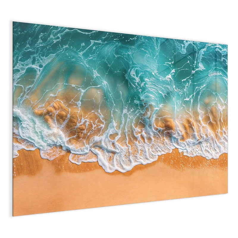 Glas Magnettafel - Meer trifft Sand