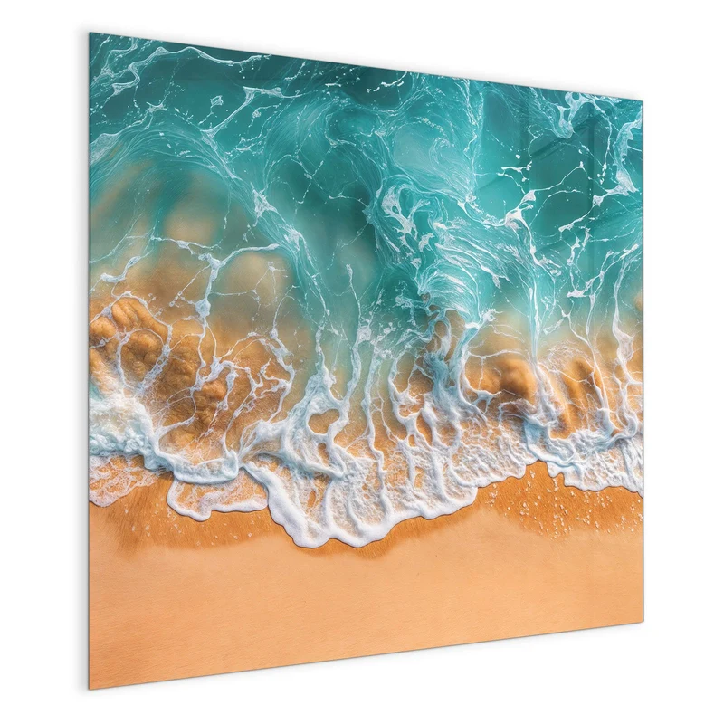 Glas Magnettafel - Meer trifft Sand
