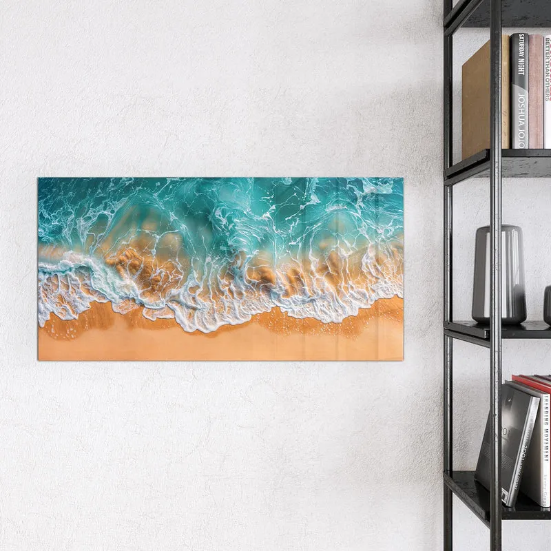 Glas Magnettafel - Meer trifft Sand