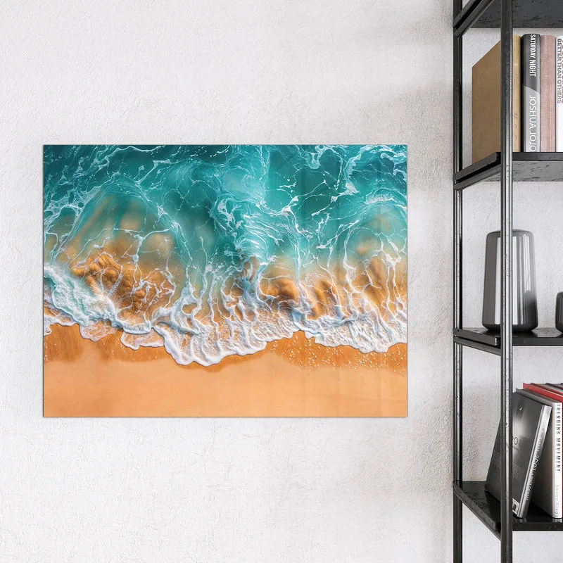 Glas Magnettafel - Meer trifft Sand