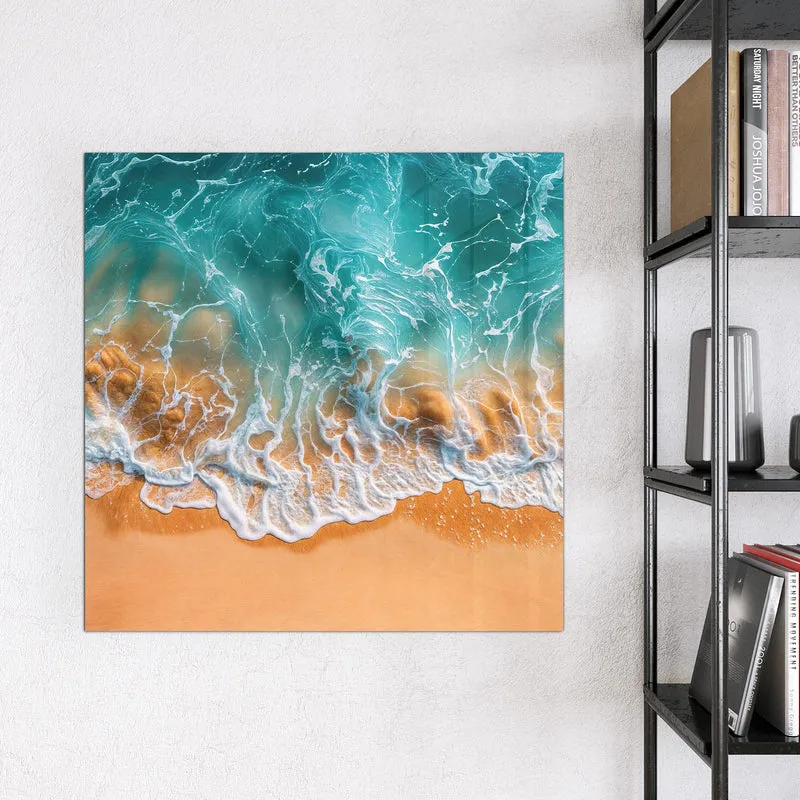 Glas Magnettafel - Meer trifft Sand