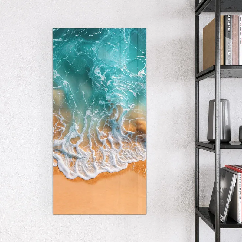 Glas Magnettafel - Meer trifft Sand