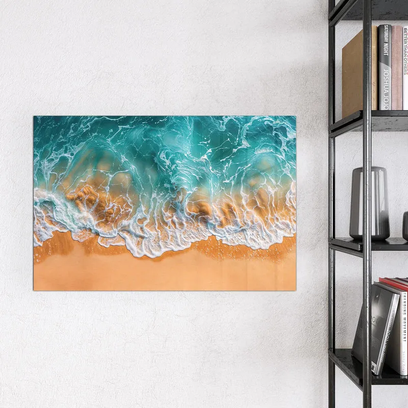 Glas Magnettafel - Meer trifft Sand