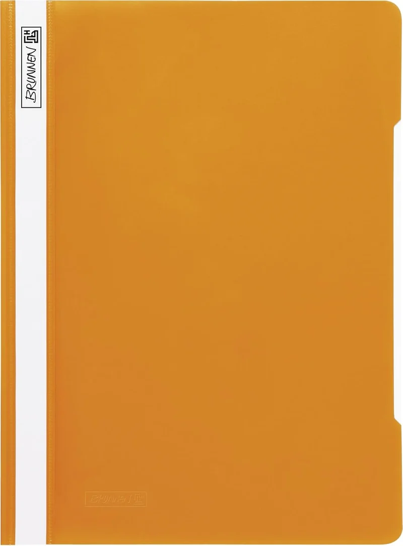 BRUNNEN Schnellhefter A4 Orange - Umweltfreundlich recycelt mit glasklarem Deckblatt