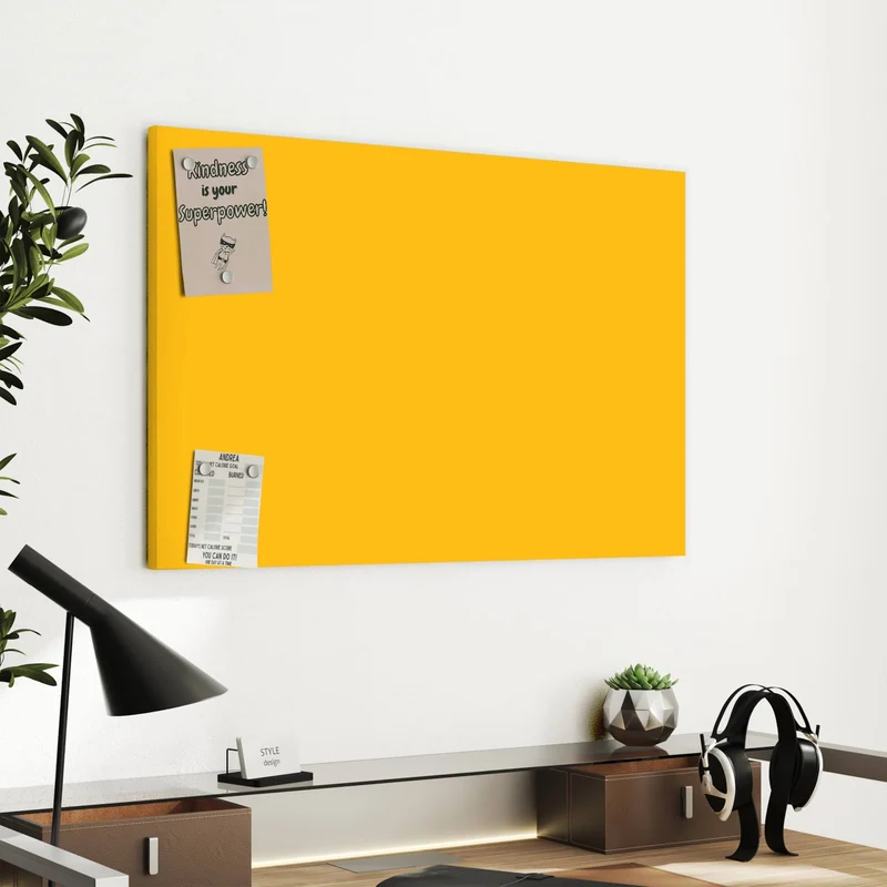 Metall Magnettafel - Bernsteingelb