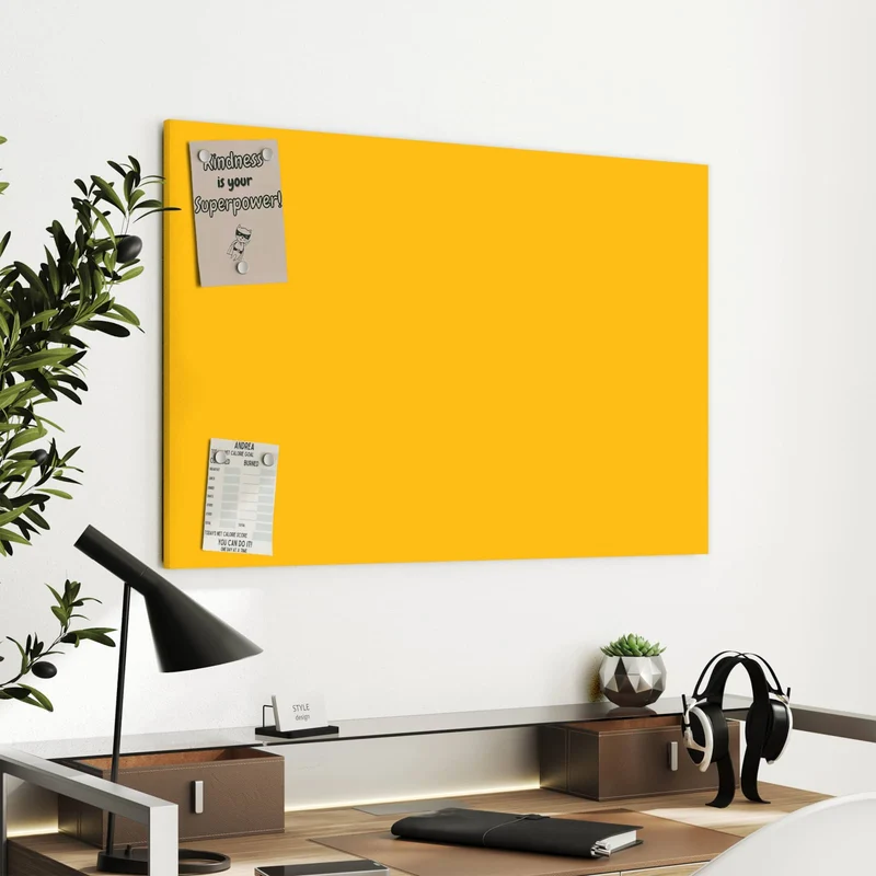 Metall Magnettafel - Bernsteingelb