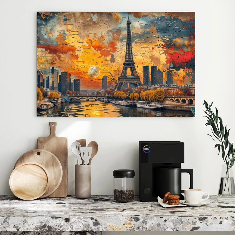 Metall Magnettafel - Paris als Collage