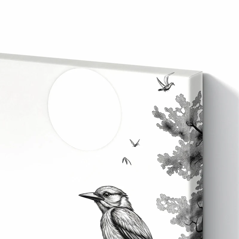 Metall Magnettafel - Vogel auf dem Felsen