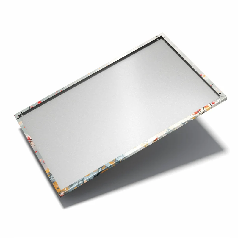 Metall Magnettafel - Specht zwischen Blumen