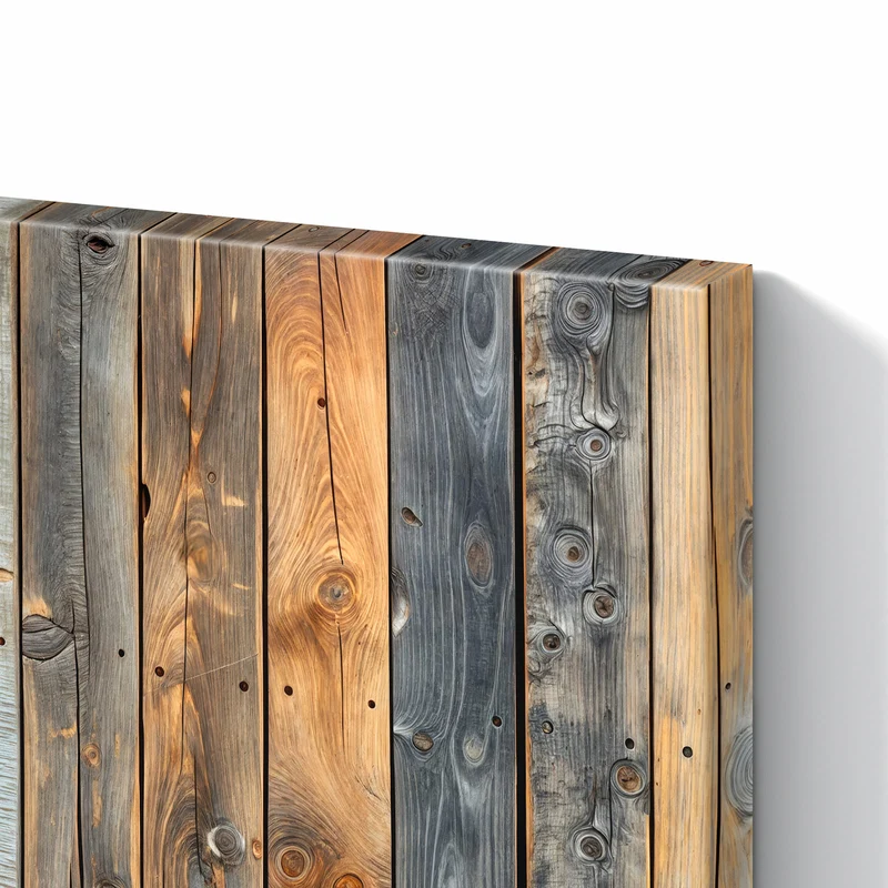 Metall Magnettafel - Bunte Holzwand