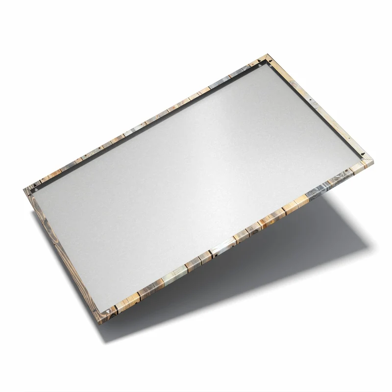 Metall Magnettafel - Bunte Holzwand