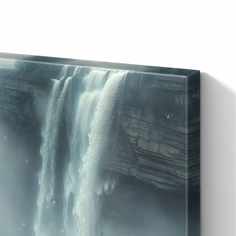 Metall Magnettafel - Frau am Wasserfall