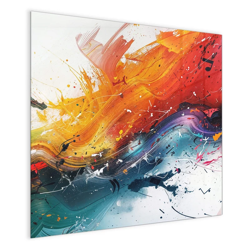 Glas Magnettafel - Farbenexplosion