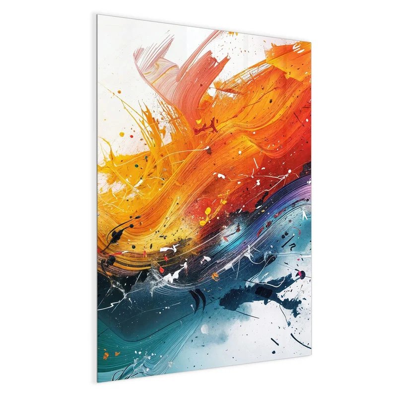 Glas Magnettafel - Farbenexplosion