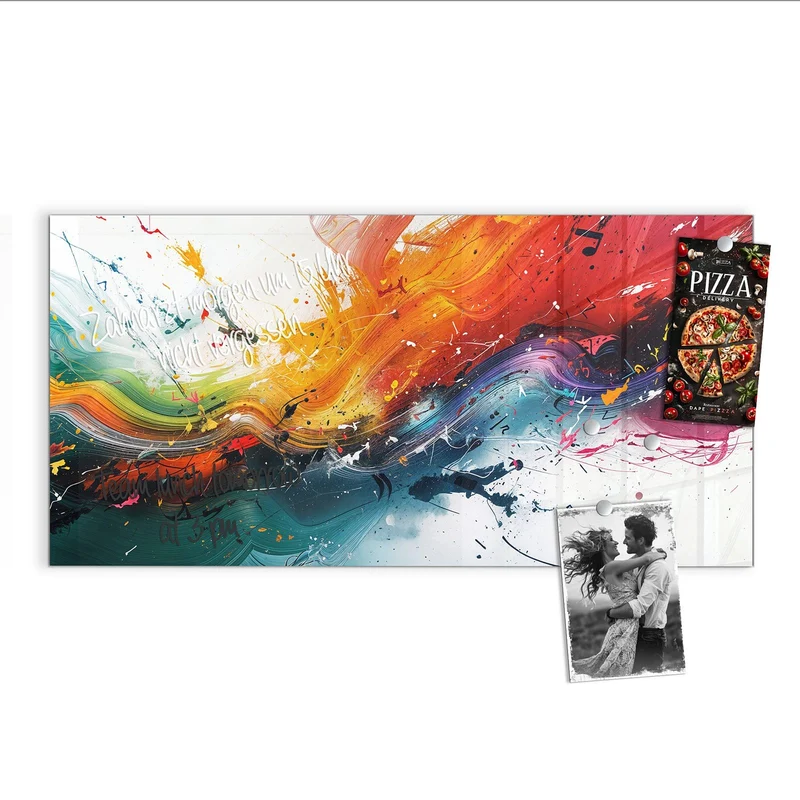 Glas Magnettafel - Farbenexplosion